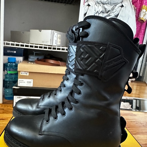 Fendi Black Combat Boots - Picture 10 of 12